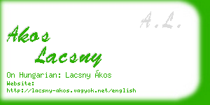 akos lacsny business card